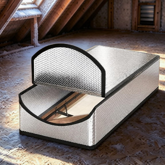 Attic Cover, Pull‑Down Attic Tent, Zippered Thermal Insulation for Attic Stairs, Reduces Heat Loss and Cold Drafts for Home Attic Access