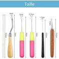 thumbnail image 1 of KAIYANG piezas de herramientas de tejido, herramienta de rastas con aguja de gancho, gancho de bloqueo de cabello para micro trenzas, 1 of 3
