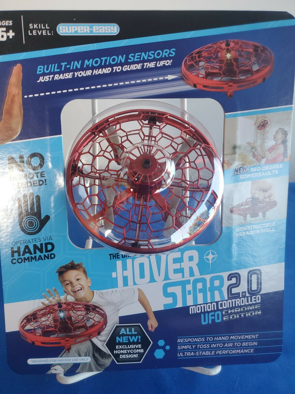 NEW The Original Hover Star Motion Controlled UFO Hovercraft  RED Brand NEW ! 