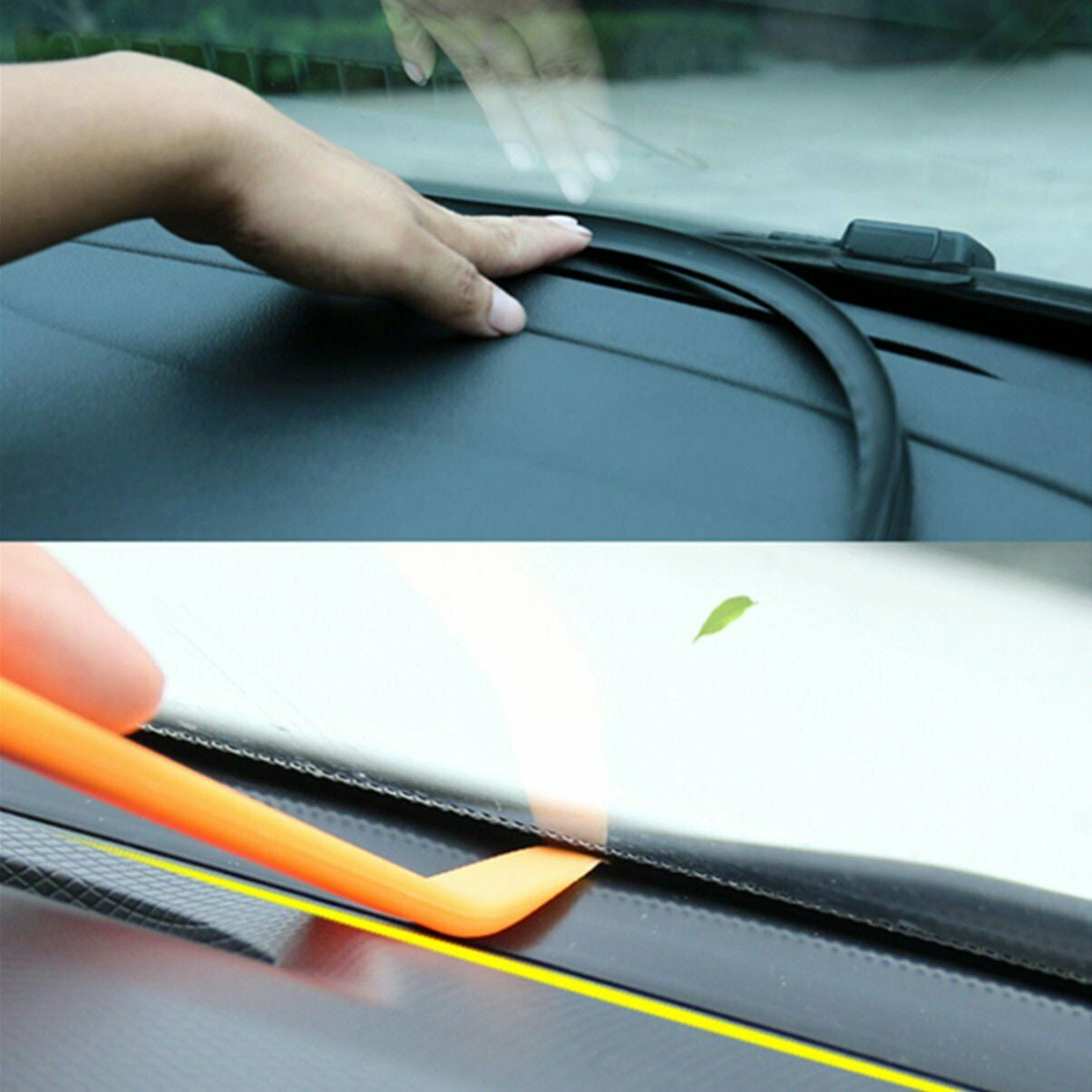 Bang4buck Rubber 1.6m Soundproof Dustproof Sealing Strip for Auto Car Dashboard Windshield 