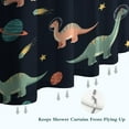 thumbnail image 6 of Dark Blue Dinosaurs Space Pattern Shower Curtain 36"x72" ,Bathroom Decorative Shower Curtains Set with 12 Hooks,Modern Waterproof Washable Shower Curtain, 6 of 6