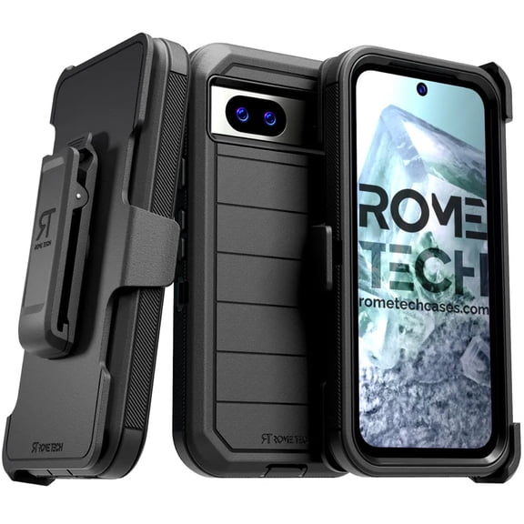 Rome Tech Google Pixel 8a Kickstand Holster Case - Black