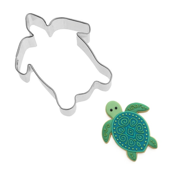 Sea Turtle Cookie Cutter 3.75 inches N1036 - The Cookie Cutter Shop - Tin Plated Steel Cookie Cutter