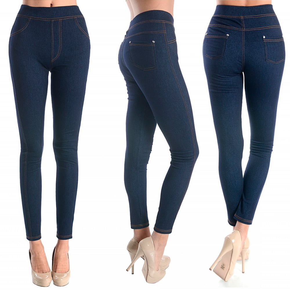 Women's Ripped Stretchy Jeans Leggings Ladies Skinny Jegging Slim Pants Trousers 