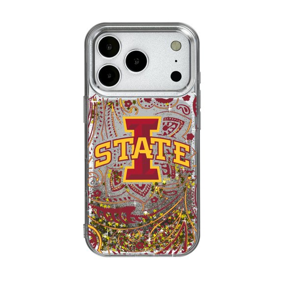 Iowa State Cyclones iPhone Glitter Paisley Design Case