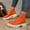#057-Orange, variant on Women's Fashion Casual Slip-On Ankle Boots - Glossy Chunky Heel Slip-Resistant Wide Width Shoes for Stylish Comfort