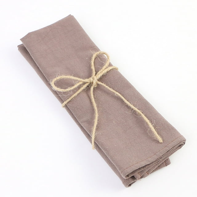 Granjero Gordo Servilletas de algodón, 2 piezas, servilletas de tela suaves para la cena, 11,81" × 17", servilletas de mesa rústicas para decoración de mesas de bodas y fiestas, marrón