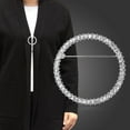 thumbnail image 4 of Xinyolin Hollow Circle Anti-Exposure Shawl Clip - Shining Rhinestone Sweater Safety Pin, 4 of 8