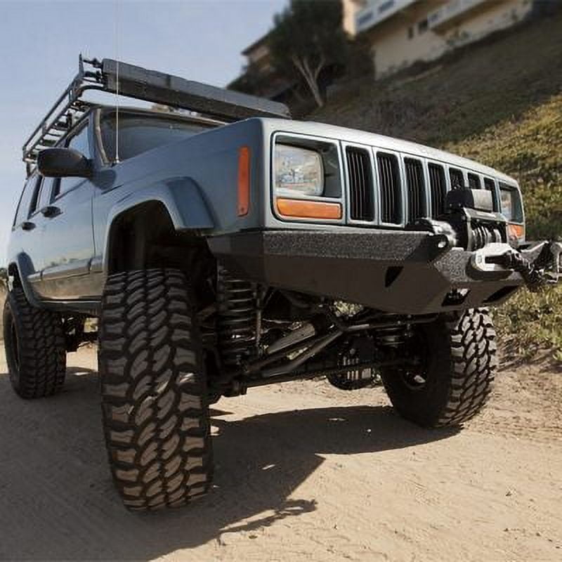 Smittybilt XRC Rock Crawler Winch Front Bumper with D-ring Mounts (Black) - 76810