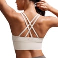 thumbnail image 1 of Top Deportivo CRZ YOGA Sensación Desnuda con Tirantes y Corte Largo Tan XS, 1 of 5