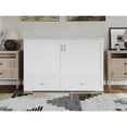 thumbnail image 5 of Pemberly Row Modern Queen Solid Wood Murphy Bed Chest with Mattress in White, 5 of 19