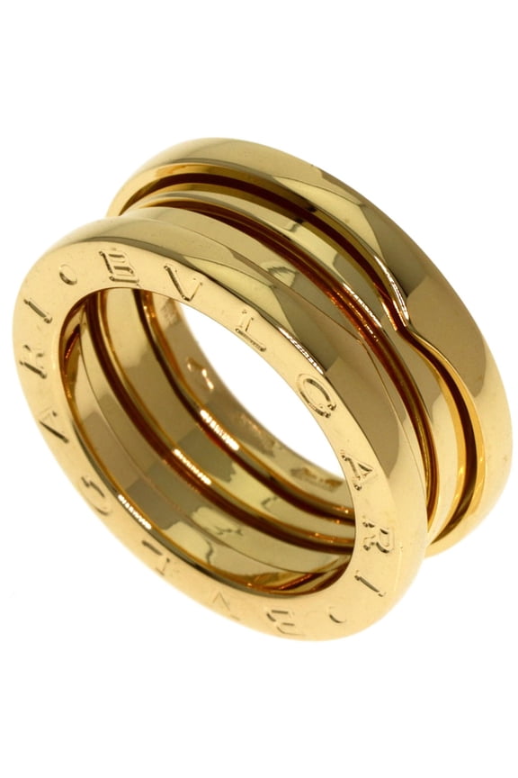 Pre-Owned Bvlgari Bulgari B-zero1 2-band ring #47, 18K yellow gold, women's ring.