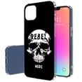thumbnail image 1 of TalkingCase Slim Phone Case Compatible for Apple iPhone 14 Pro Max, Rebel Mode Skull Print, Lightweight, Flexible, Soft, Printed in USA, 1 of 7