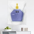 thumbnail image 1 of Perfume Tapestry, Funny Cartoon Style Drawing of Fragrance Bottle with Eyes Artwork, Fabric Wall Hanging Decor for Bedroom Living Room Dorm, 5 Sizes, White and Dark Ceil Blue, by Ambesonne, 1 of 1
