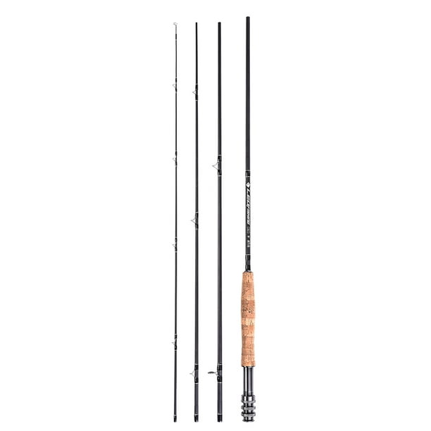 Carbon Fly Fishing Rod 9FT 2.7M 4 Section Fishing Rod Fishing Pole Soft  Cork Handle Fly Rod 