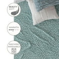 thumbnail image 5 of Vianney Sky King Size Lightweight Fleece Blanket in Light Blue with Metallic Embellishment, 5 of 7