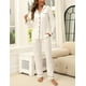 thumbnail image 4 of Conjunto de pijama ZMJ camisa blanca de manga larga y pantalones para mujer S, 4 of 7