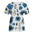 thumbnail image 2 of Gibobby Camisetas Mujer Baratas Manga Corta Túnica informal para mujer, cuello redondo, camiseta estampada, camiseta manga corta, blusa superior(D,CH), 2 of 5