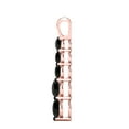 thumbnail image 4 of Mauli Jewels 1.00 Ct - 4.00 Ct Round Natural Black Diamond Five Stone Prong Set Black Rhodium Plated Pendant Necklace In 14K Solid Rose Gold With 18 Box Chain|Silver Chain, 4 of 5