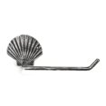 thumbnail image 1 of Antique Silver Cast Iron Shell Toilet Paper Holder 10", 1 of 1