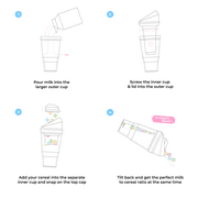 CrunchCup XL Yellow: Portable Plastic Cereal Cup for Breakfast on the Go, BPA-Free & Dishwasher-Safe
