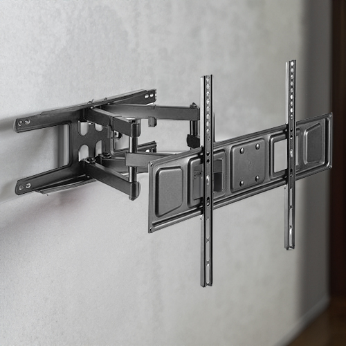 Full-Motion Dual-Arm TV Wall Mount: 37"-80" Screens