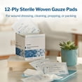 thumbnail image 2 of McKesson Gauze Sponges First Aid Supplies, Woven Wound Care Pad - 3 in x 3 in, 40 per Pack, 30 Packs, 1200 Total, 2 of 9
