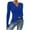 Blue, variant on Bmawag Spring Blouses for Women 2025 Long Sleeve V-Neck Solid Color Button Up Pullover Shirts Women's Fashionable Dressy Casual Loose Shirts Gifts for Women Hot Pink XL