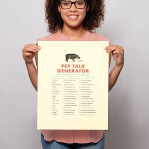 Pep Talk Generator Motivational Poster, 8x12 UNFRAMED
