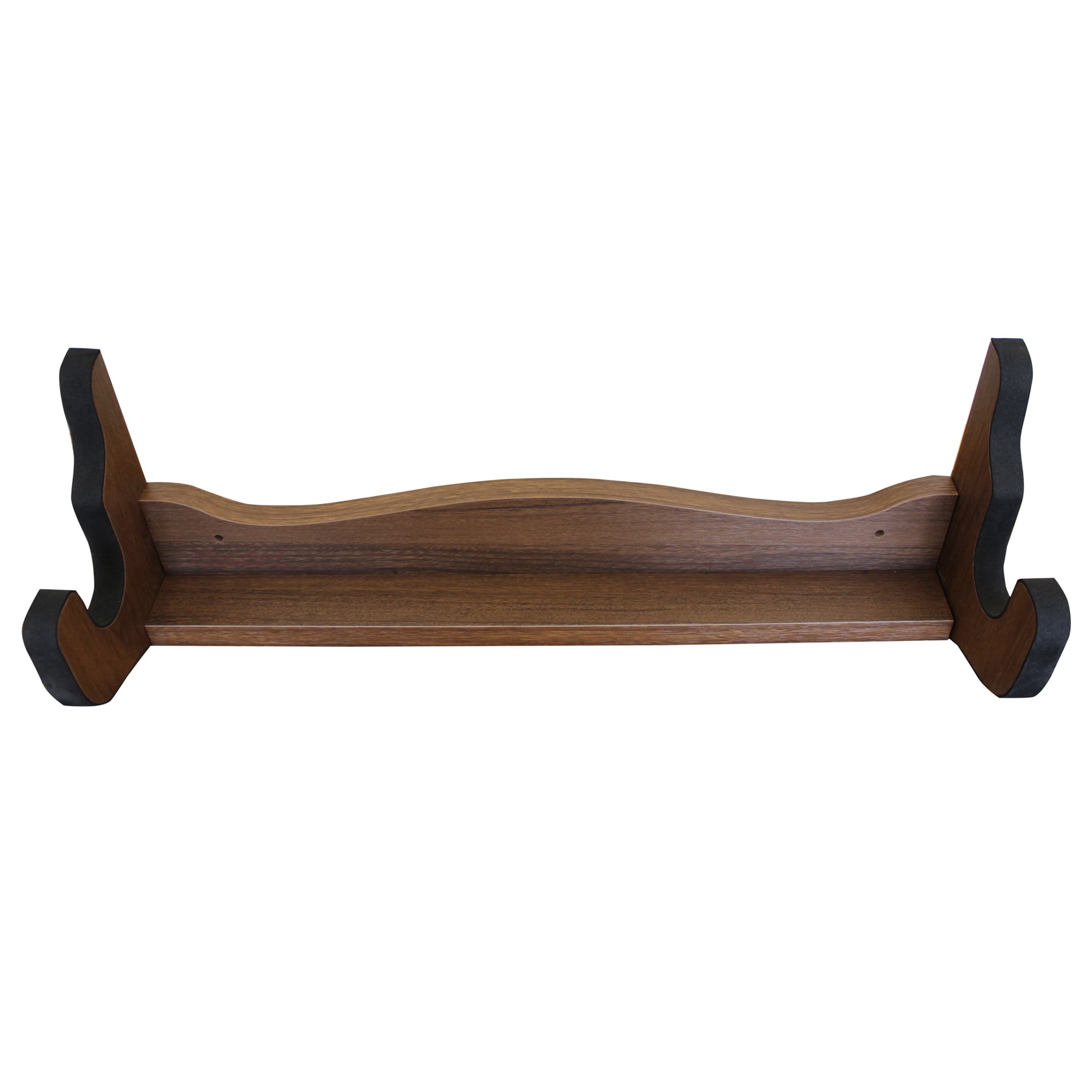 Rush Creek Creations Single Gun Wall Rack, Dark Walnut Padded Rifle or Shotgun Horizontal Display 21 x 5 x 7 in