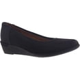 thumbnail image 2 of Cobb Hill Women's Devyn Black Nubuck Wedge Flats 8N, 2 of 5