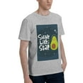 thumbnail image 2 of Bingfone Avocado In Space1 Men'S Loose Fit Short-Sleeve Pocket T-Shirt, 2 of 7