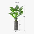 thumbnail image 4 of Artificial Tree in Modern Granite Effect Planter, Fake Monstera Silk Tree for Indoor and Outdoor Home Decoration - 65" Overall Tall (Plant Pot Plus Tree), 4 of 4