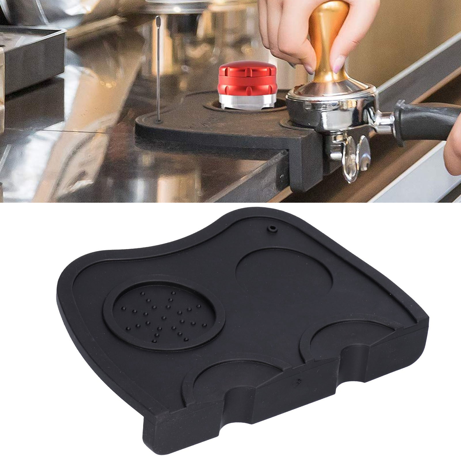 Details about   Tamper Mat Anti Slip Latte Accessories Rest Silicone Pad Filler Coffee Powder