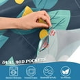thumbnail image 3 of Yayeee Kitchen Curtains Tier Pair Light Filtering 27"x36" Rod Pocket Short Cafe Window Panel, Lemon Leaves, 3 of 7