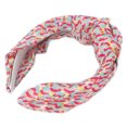 thumbnail image 5 of Diademas anudadas Moda Nudo cruzado Banda para el cabello ancha de punto Accesorios para el cabello para mujeres Niñas Rosa, 5 of 5