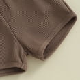 thumbnail image 7 of Okbabeha Toddler Baby Boy Summer Clothes Solid Color Short Sleeve Waffle Knit T-shirt Top Shorts 2Pcs Outfit, 7 of 7