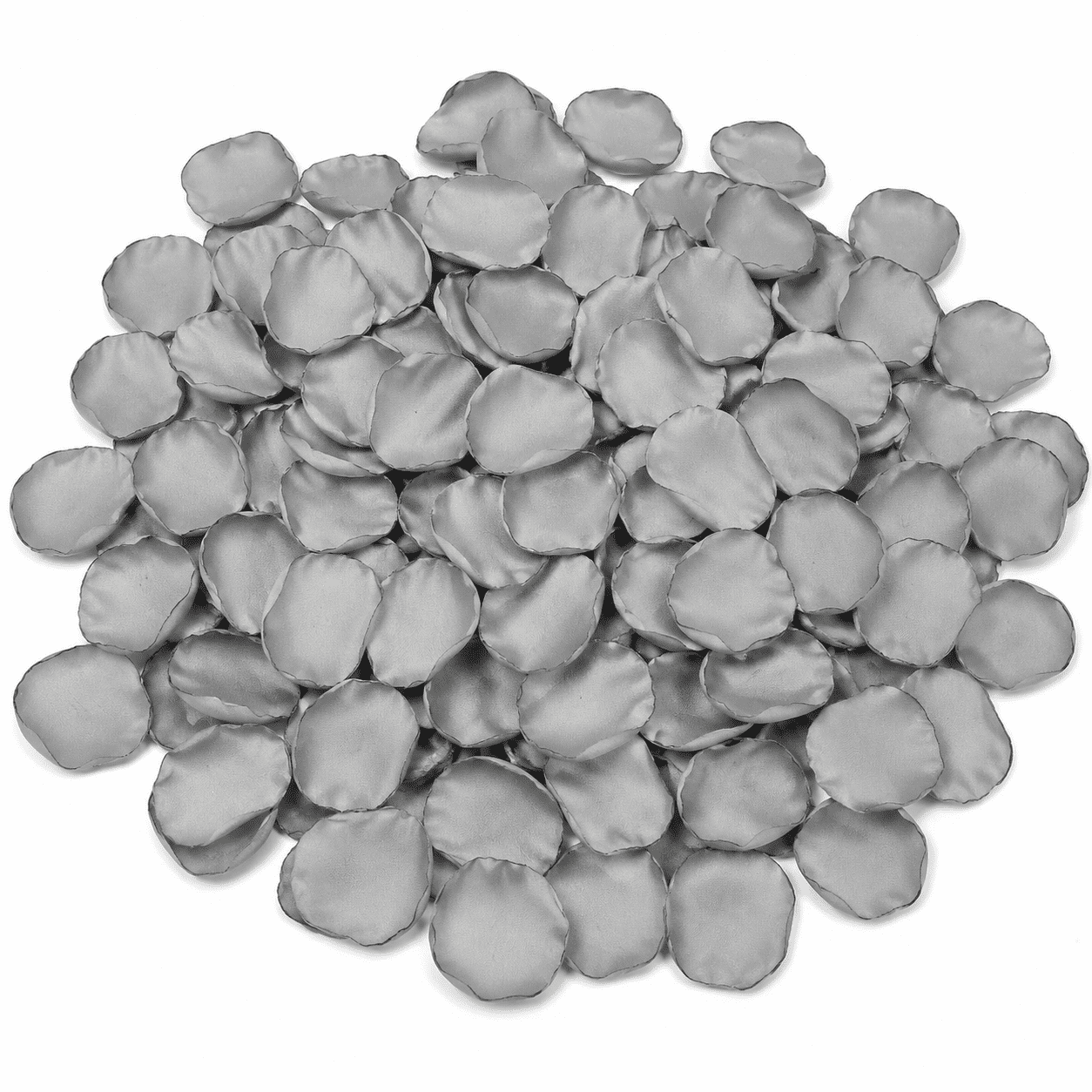 Silk Rose Petals 100 Pcs Artificial Flower Petals for Wedding Decorations Romantic Night Aisle Scatter Petals Silver Tone