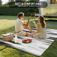 thumbnail image 4 of Black Gray White Outdoor Rug 3x5 Ft - Reversible Patio Rug Outdoor Camping Rugs, Vintage Rustic Abstract Ombre Aesthetic Indoor Outdoor Area Rugs, Non-Slip Outdoor Carpet Runner for Deck/Porch, 4 of 8
