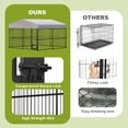 thumbnail image 3 of Large Dog Kennel Outdoor, Heavy Duty Outside Dog Kennel Pet Pens Dogs Run Enclosure with Anti-UV Waterproof Cover, Lockable Door for Medium to Small Dog, 3 of 7