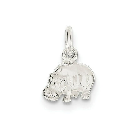 Finejewelers Sterling Silver Hippo Charm