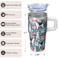 thumbnail image 3 of 20OZ Dog Print Easy Clean Tumbler with Handle Double Wall Vacuum Cup Ideal Dog Lover Gifts Unique Birthday Christmas Presents for Dog Enthusiasts Women Men Durable and Dishwasher Safe, 3 of 6