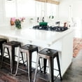 thumbnail image 4 of Heavenly Collection Gunmetal Metal Counter Stool For Dining Area, 4 of 8