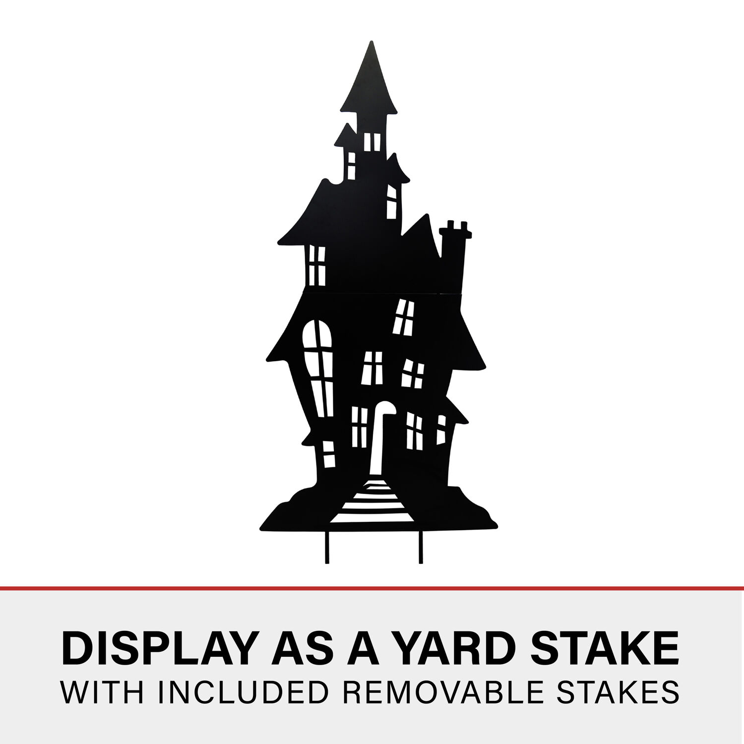 Haunted Hill Farm Haunted House Iron Halloween Silhouette
