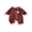 Watermelon Red, variant on Cjfdfy Newborn Baby Girls Boy Christmas Fall Clothes Santa Claus Reindeer Embroidery Plaid Pajamas Lapel Button Up Fuzzy Trim Long Sleeve Jumpsuit Infant Christmas Fall Winter Romper