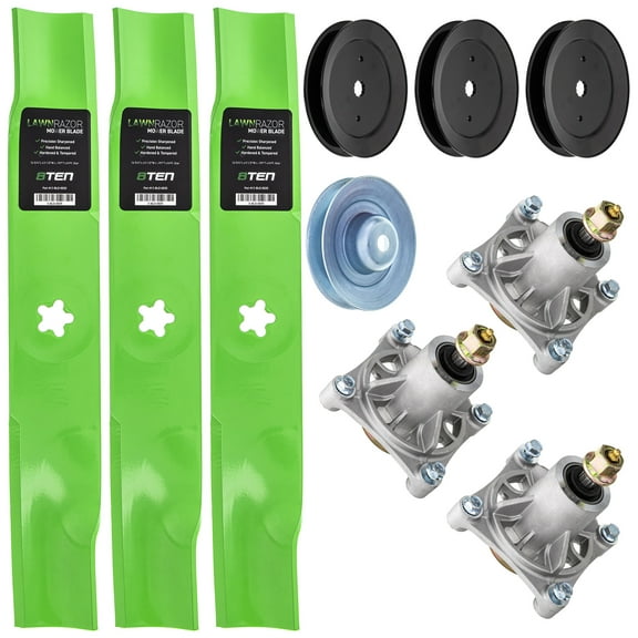 8TEN Blade Spindle Pulley Kit for Husqvarna Poulan GTH 2248XPB 532174356 48-inch MK1009679