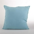 thumbnail image 1 of SARO 13049.OB20S 20 in. Square Fringed Design Linen Down Filled Pillow - Ocean Blue, 1 of 9