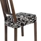 thumbnail image 1 of Juego de 4 Fundas Elastizadas para Sillas de Comedor con Diseño Floral Negro, 1 of 9