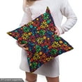 thumbnail image 4 of Geometric Fabric by the Yard, Windows Glass Inspired Rainbow Colored Image with Flowers Like Art Print, Decorative Upholstery Fabric for Sofas and Home Accents, Multicolor by Ambesonne, 4 of 4