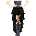 thumbnail image 2 of new autumn and winter women's hip-hop gothic punk retro pleated layered ruffle skirt-Black-L, 2 of 7